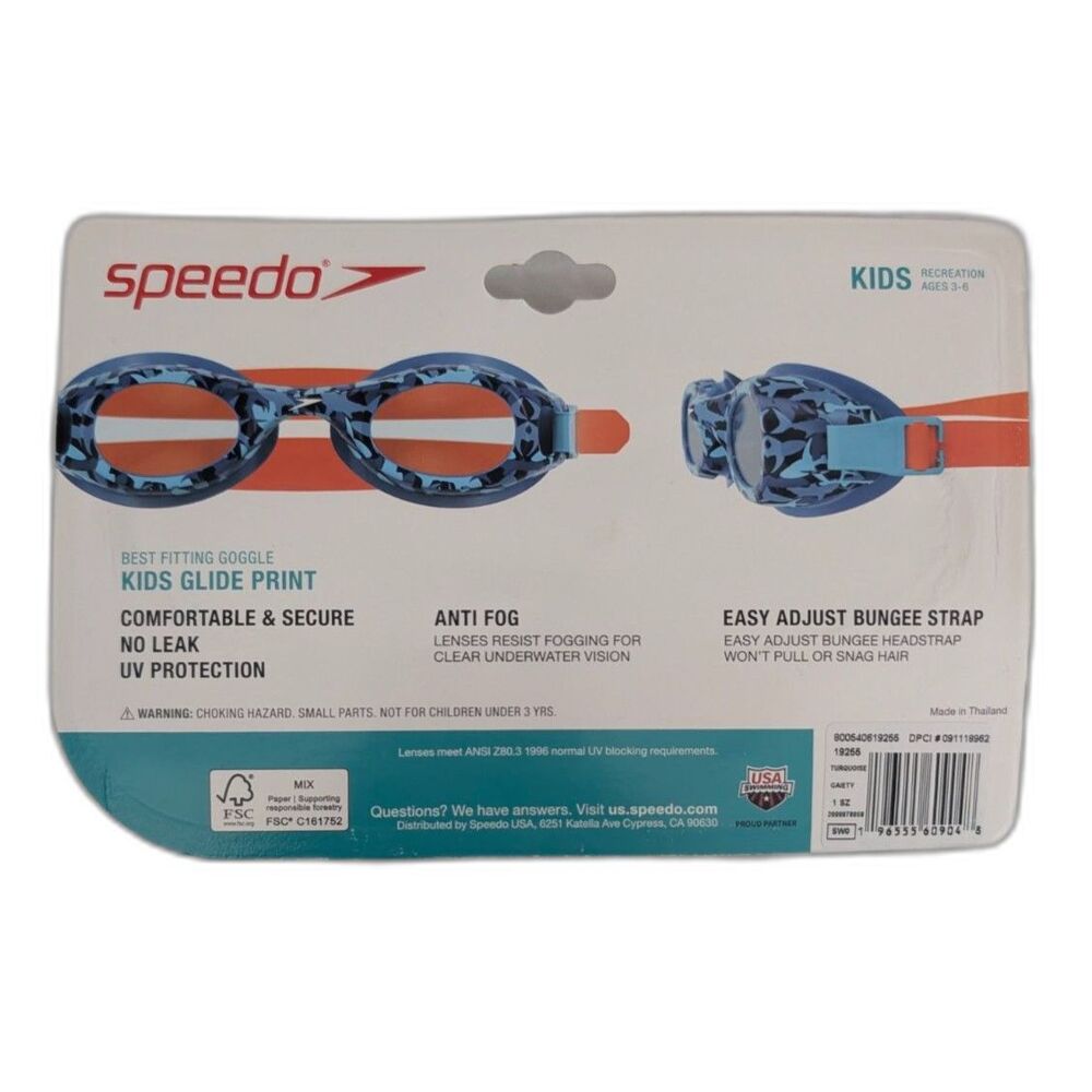 Speedo Swim Goggles Kids Ages 3-6 /Junior 6-14 - Picture 2 of 5